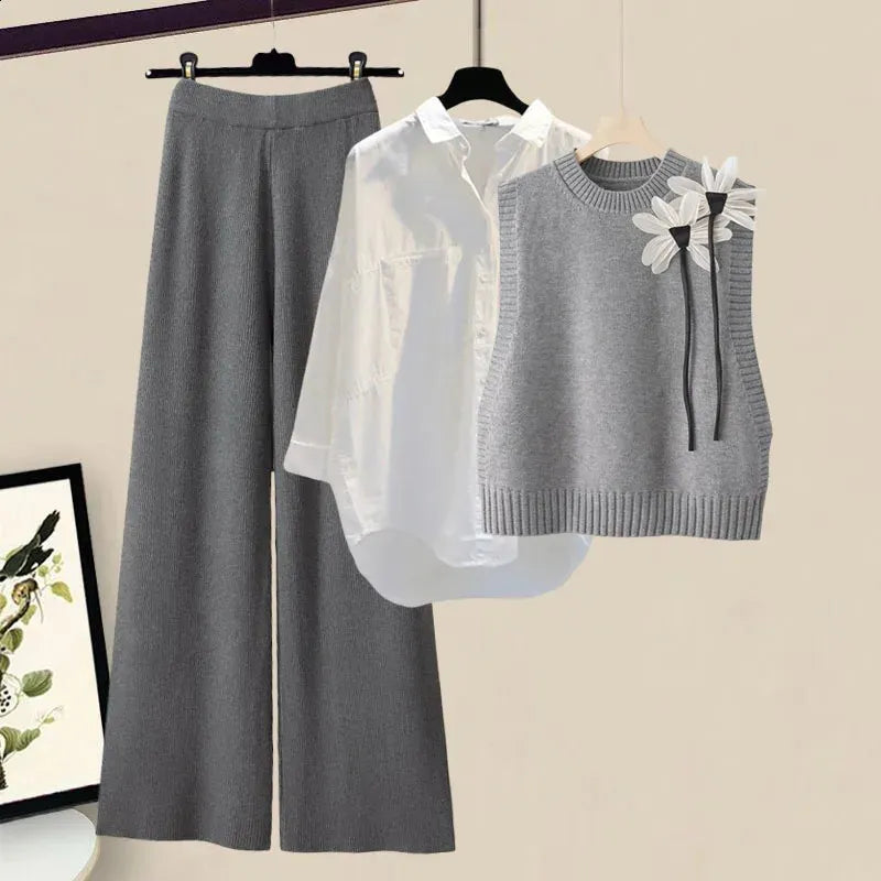 Alexandra - Fall Winter Knitted 3 Piece Set