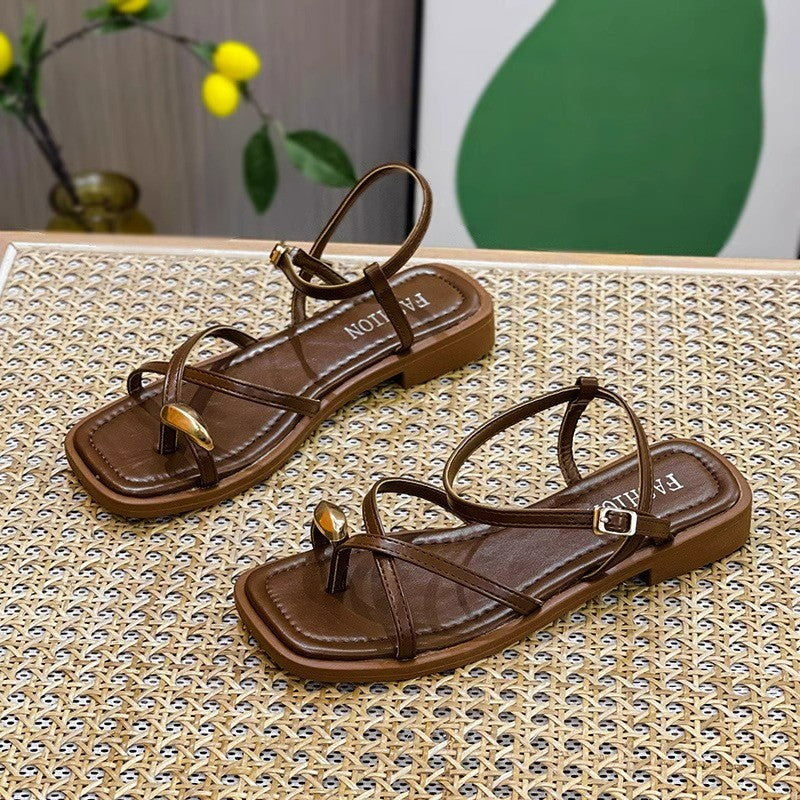 Agnes - Sandaal met gekruiste bandjes