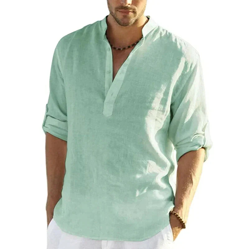 Mike - Casual shirt in cotton and linen