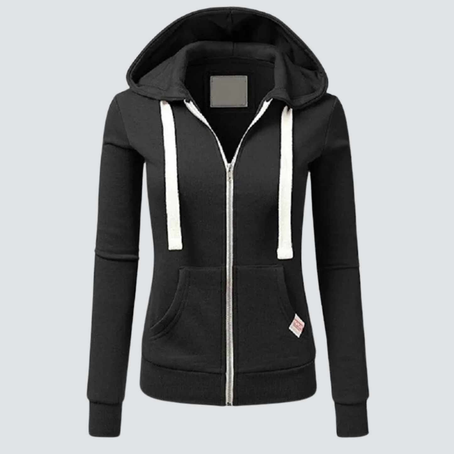 Angela - Wool hoodie with drawstring and zipper