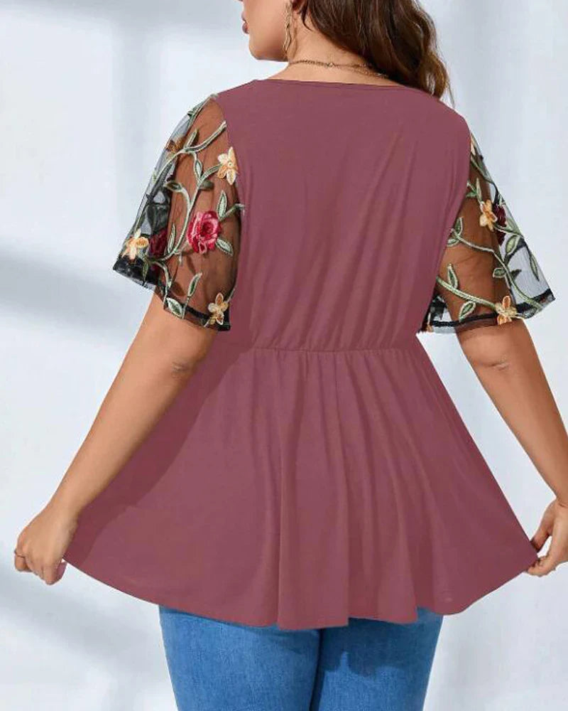 Annabel - Women's mesh V-neck shirt