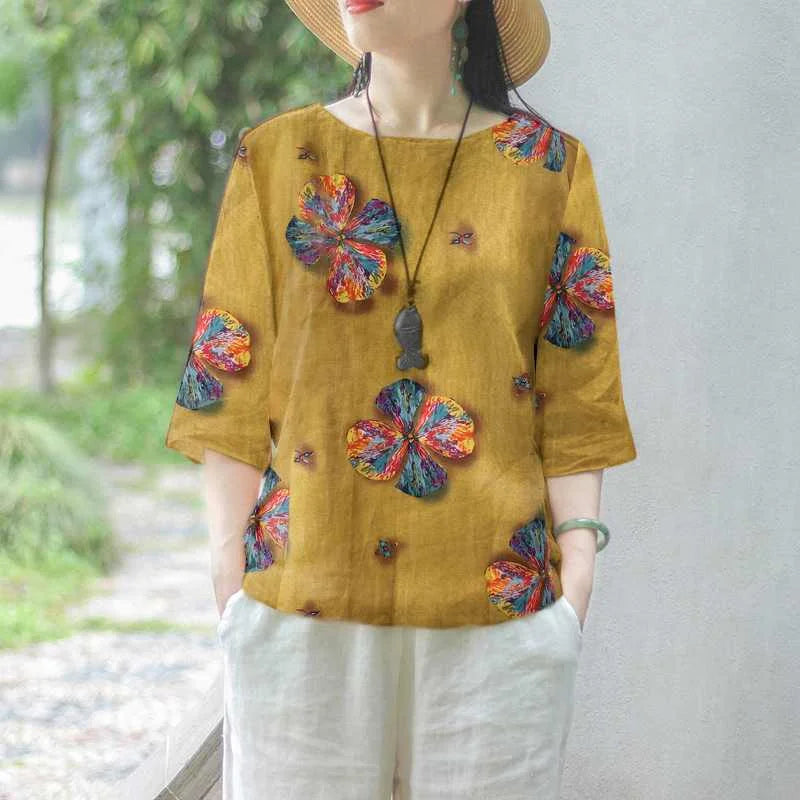 Della - Shirt with floral print