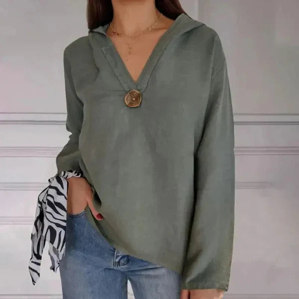 Marilyn - Hooded V-Neck Top