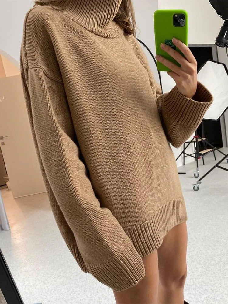 Agatha - Casual loose turtleneck sweater