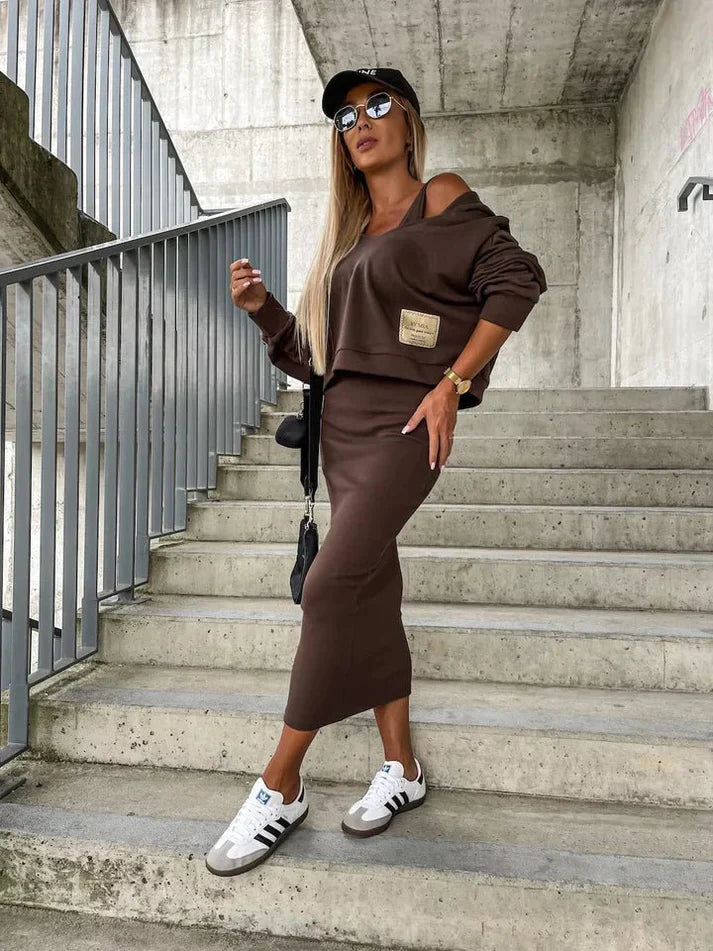 Anita - Set van jurk en sweatshirt
