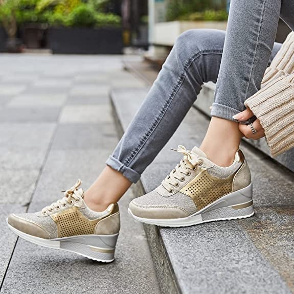 JOMIX Sneakers Sleehak Dames met Rits Comfortabele Wandelschoenen Waterdicht Casual Sneakers voor Buiten, WSC255016, Zwart, 39 EU JOMIX Sneakers Sleehak Dames met Rits Comfortabele Wandelschoenen Waterdicht Casual Sneakers voor Buiten, WSC255016, Zwart, 39 EU