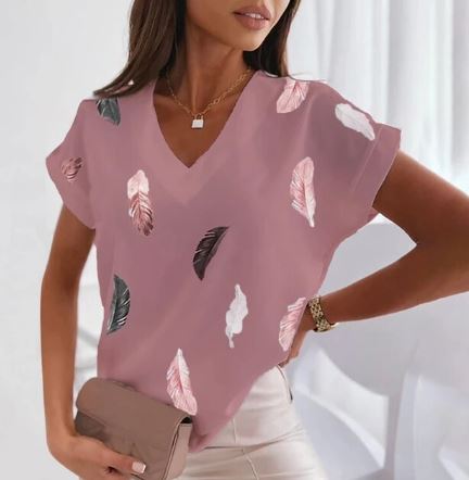 Africa - Fashion T-shirt with V-neck