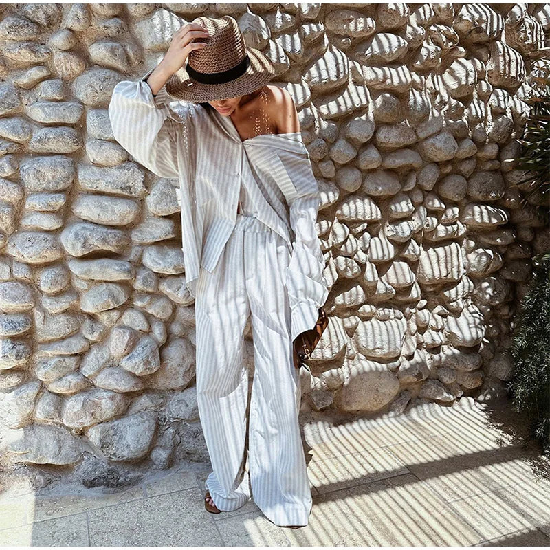 Henrietta - Striped Printed Set