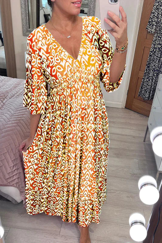 Flora - Casual bloemenjurk met V-hals