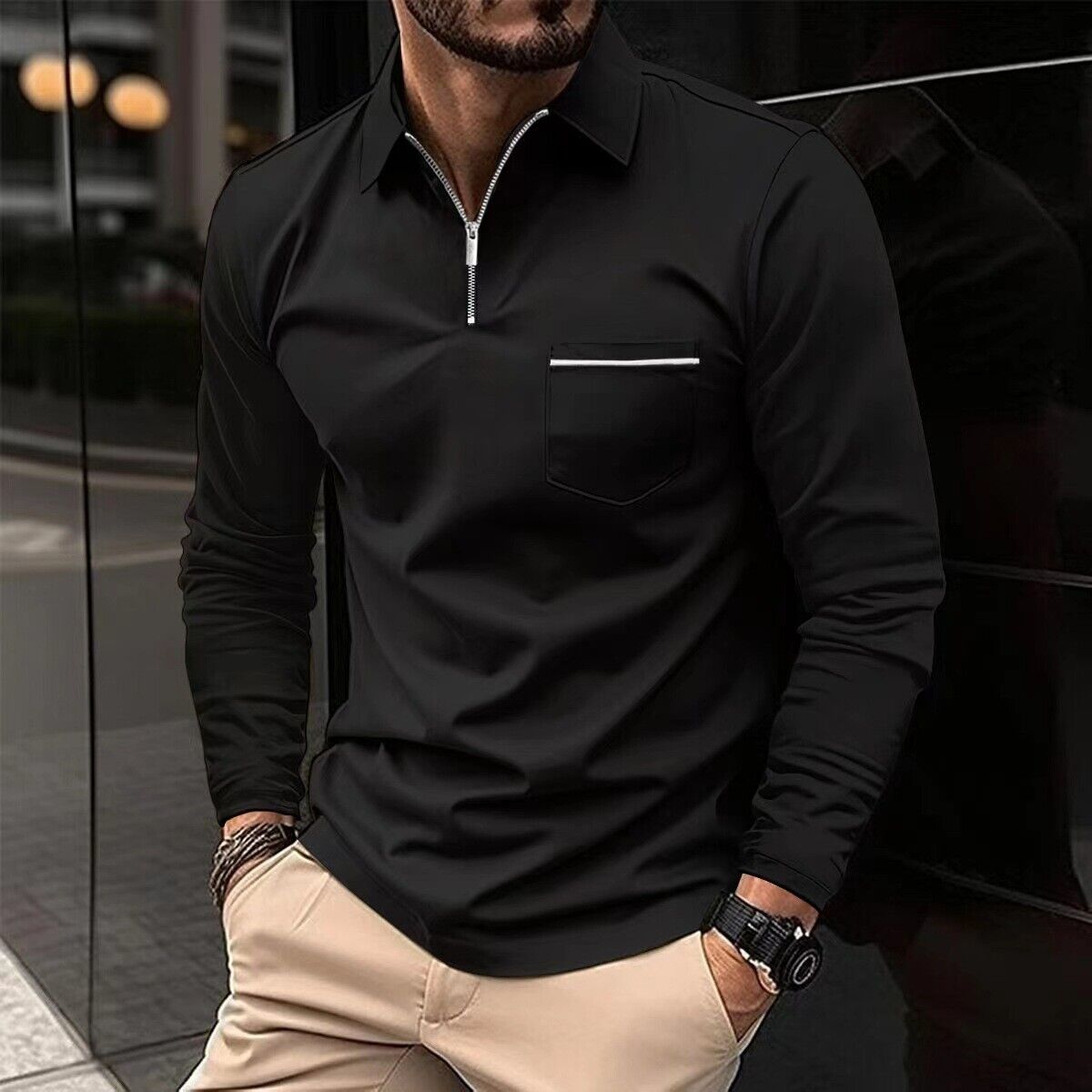 Elite - Long sleeve polo shirts