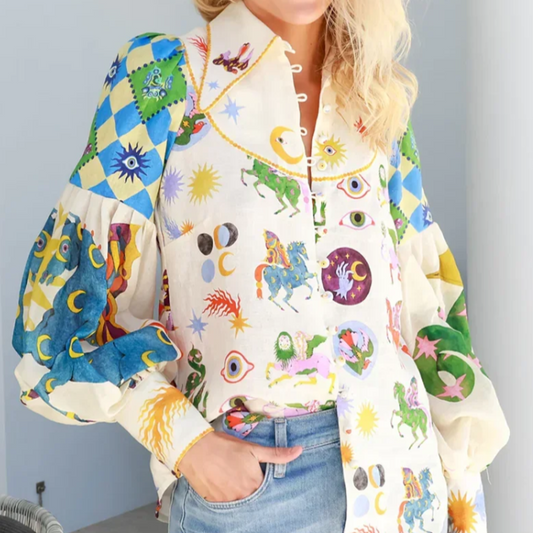 Nora - Printed colorful top