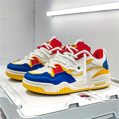 Baskets de sport - Décontractées - Motif géométrique, Tige en PU, Semelle en caoutchouc - Automne