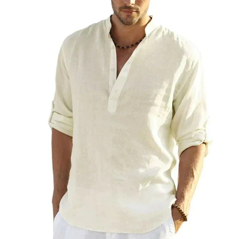 Mike - Casual shirt in cotton and linen