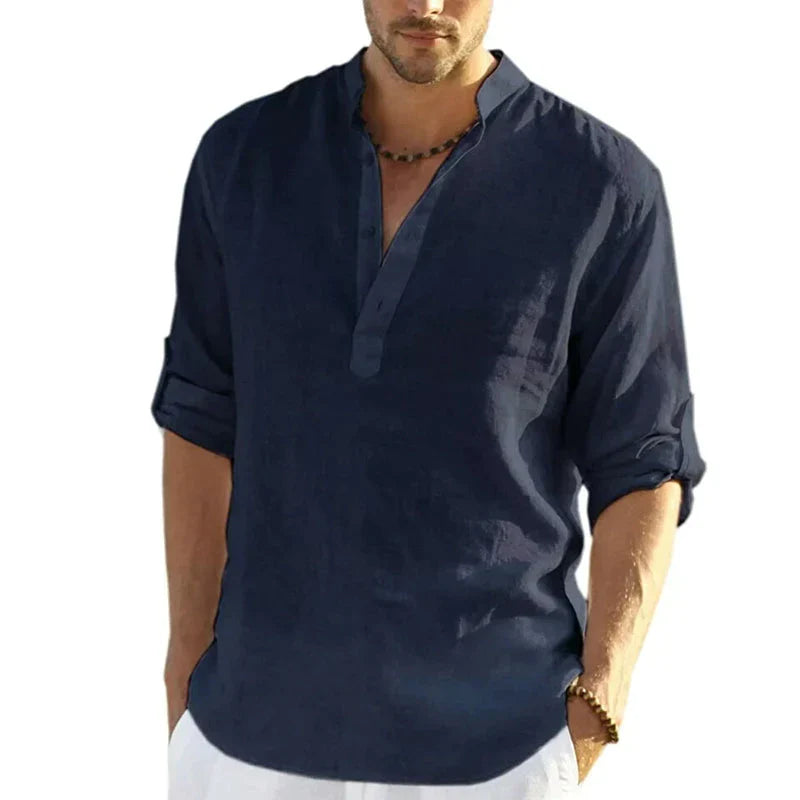 Mike - Casual shirt in cotton and linen