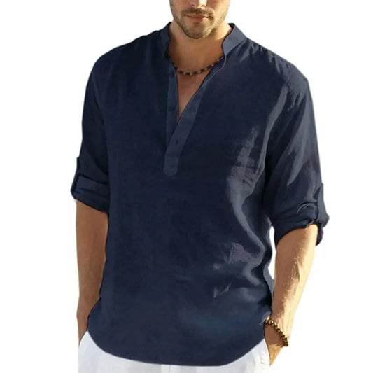 Mike - Casual shirt in cotton and linen