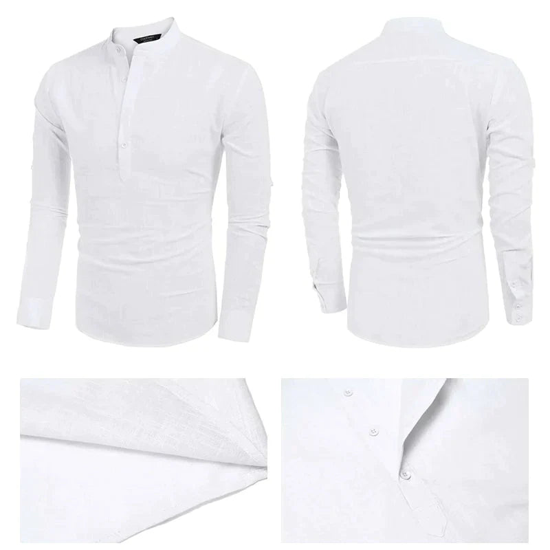 Mike - Casual shirt in cotton and linen