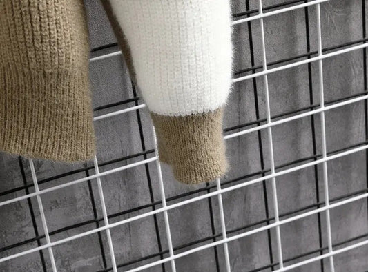 Oscar Color Patch Sweater - Fashionable Knitted Sweater