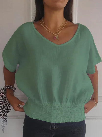 Belinda - V-neck half sleeve t-shirt