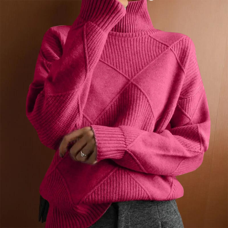 Sweater with warm collar