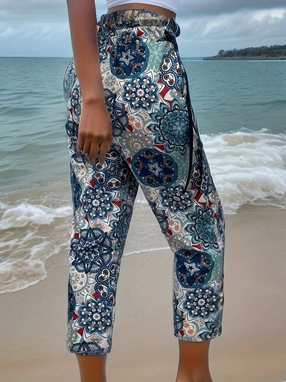 Della - Bohemian trousers with elastic waist