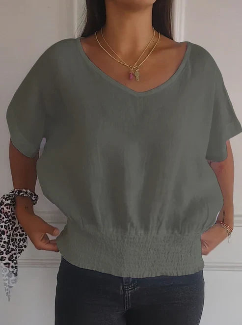 Belinda - V-neck half sleeve t-shirt