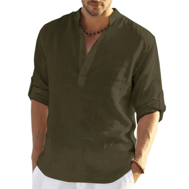 Mike - Casual shirt in cotton and linen