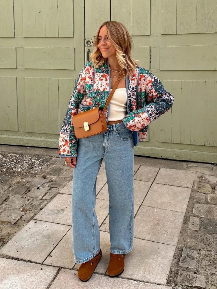 Emmy - Soft checked vintage coat