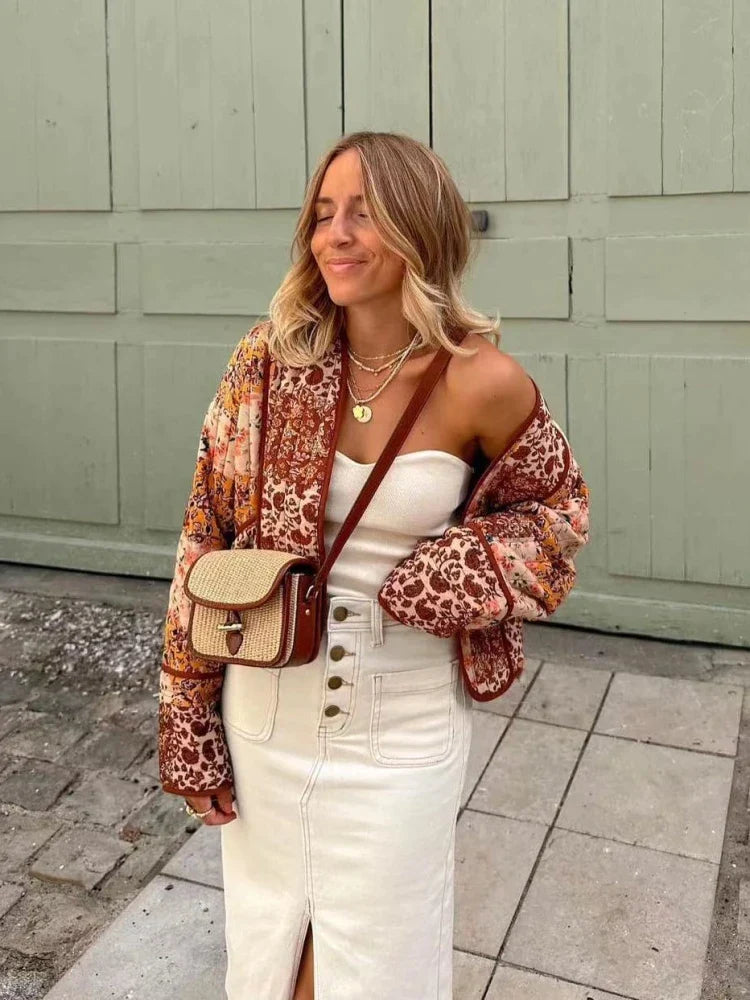 Emmy - Soft checked vintage coat