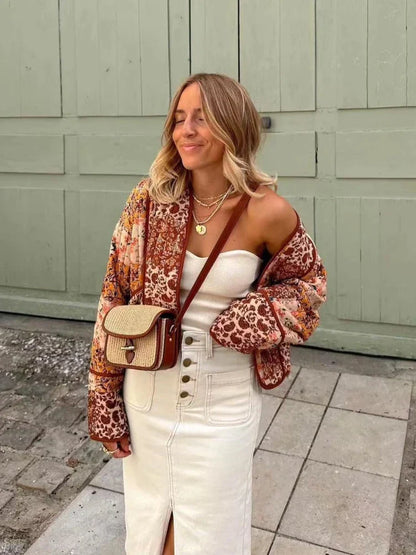 Fauve - Soft Checked Vintage Coat