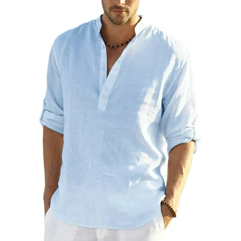 Mike - Casual shirt in cotton and linen