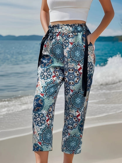 Della - Bohemian trousers with elastic waist