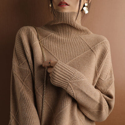 Sweater with warm collar