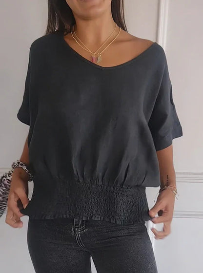 Belinda - V-neck half sleeve t-shirt