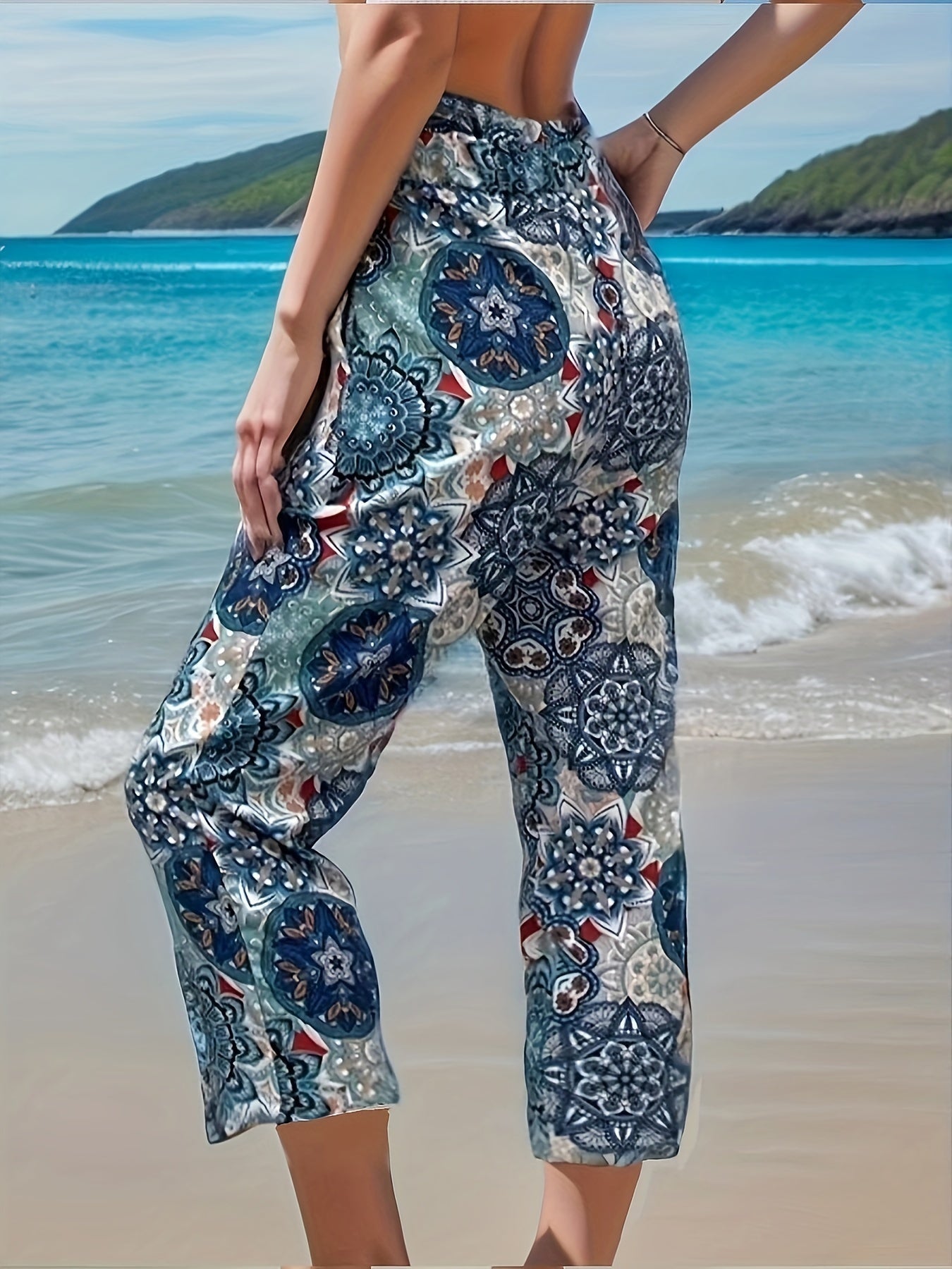 Della - Bohemian trousers with elastic waist