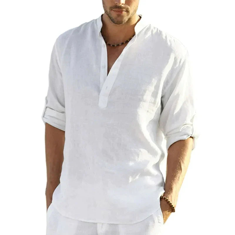 Mike - Casual shirt in cotton and linen