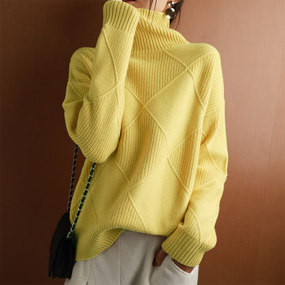 Sweater with warm collar