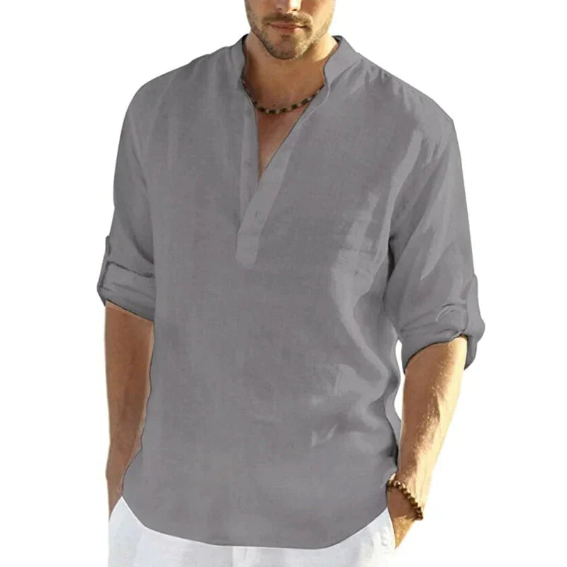 Mike - Casual shirt in cotton and linen