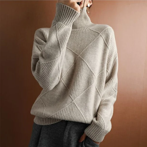 Sweater with warm collar
