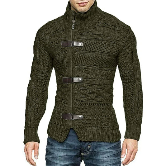 Boaz Urban Vest - Knitted Vest with Leather Details