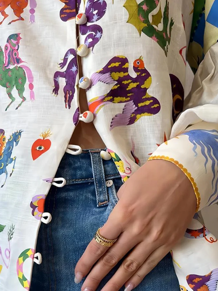 Nora - Printed colorful top