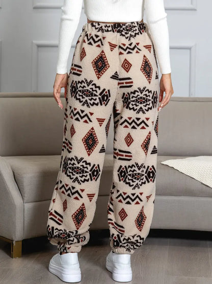 Marta - Pantalon de jogging à motif aztèque et fond robuste