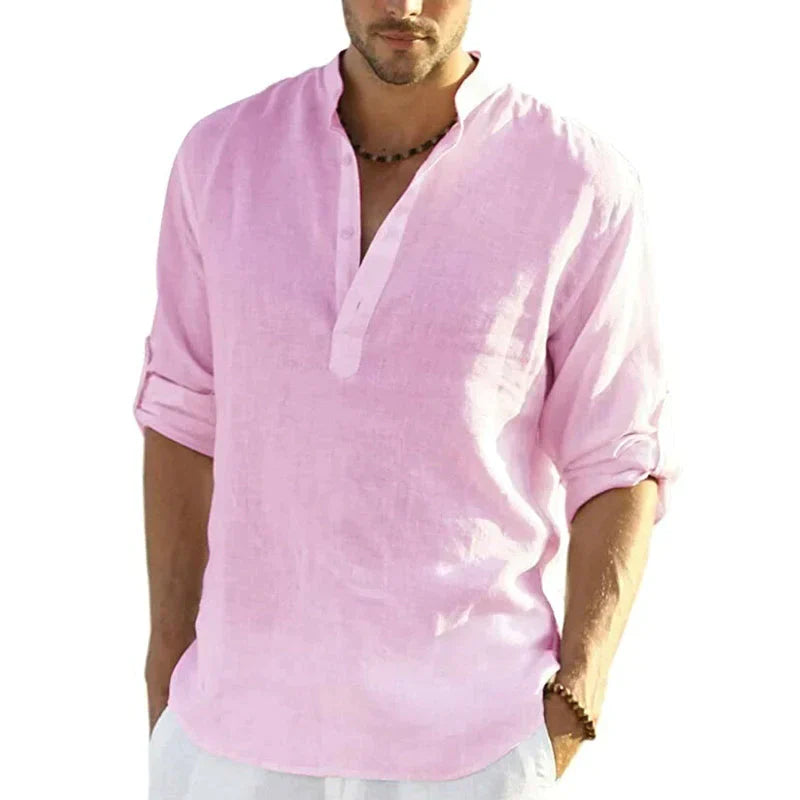 Mike - Casual shirt in cotton and linen