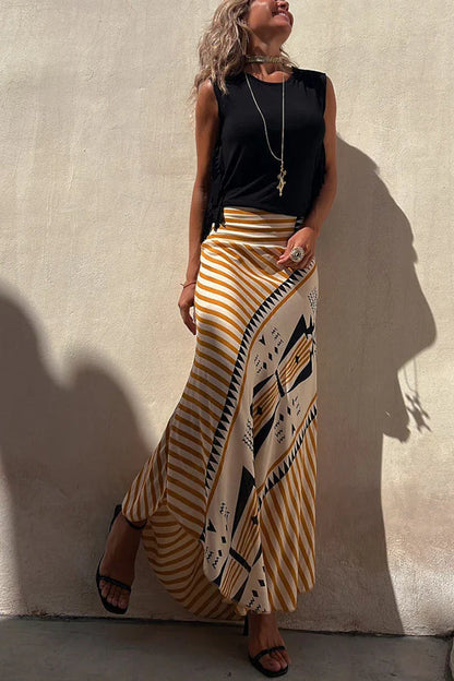 Audrey - Maxirok met geometrische print