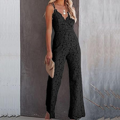 Agnes - Mouwloze kanten jumpsuit