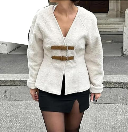 Ida - Woman vintage buckle coat