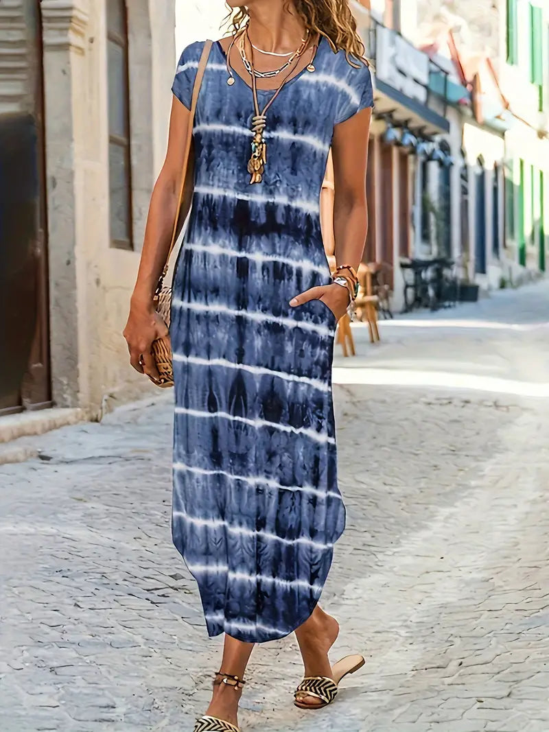 Adeline - Casual dress with short sleeves