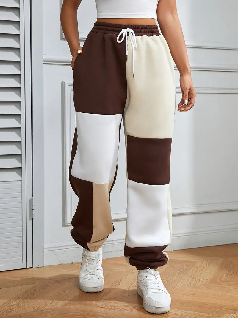 Billie - Pantalon de jogging ample à blocs de couleurs avec cordon de serrage