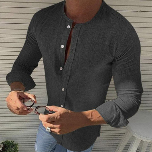 Stylish long sleeve cotton shirt for men