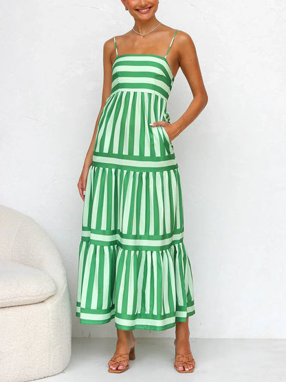 Cora - Striped maxi dress