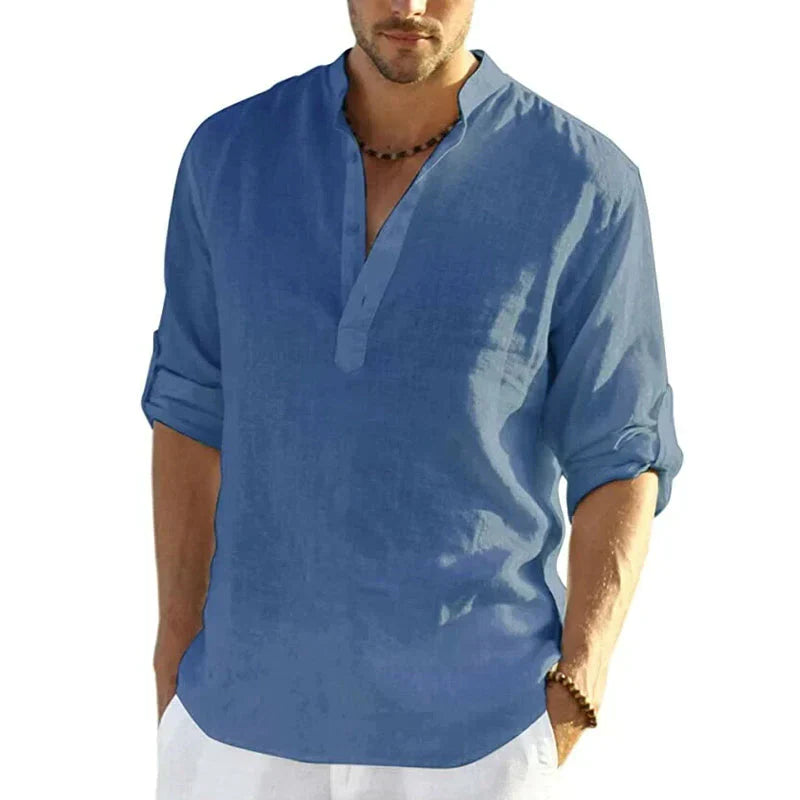 Mike - Casual shirt in cotton and linen